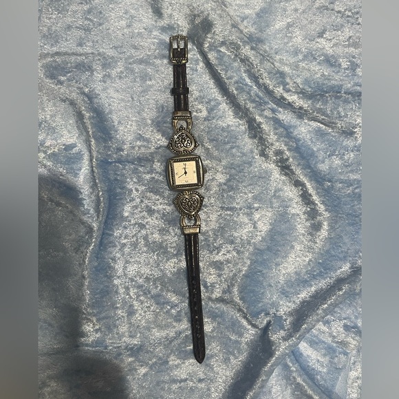 Geneva Quartz Women’s Wrist Watch Brown Leather Band Length 8.75” Square Face - Picture 4 of 8